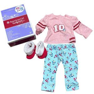 American Girl Truly Me Holiday Penguin Outfit With Pajamas & Slippers For 18" Do